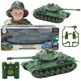 Czołg Wojskowy Zdalnie Sterowany RC 1:28 Obrotowa Wieża Zielony