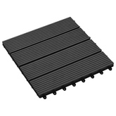 Płytka Tarasowa 11 pcs Czarny 30 x 30 cm