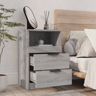 Szafki nocne 2 szt. Szary Sonoma Medium Engineered Wood