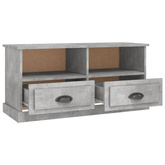 vidaXL Szafka pod TV, szarość betonu, 93x35,5x45 cm