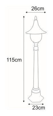 Lampa ogrodowa stojąca K-8134 CZARNY z serii BOSTON