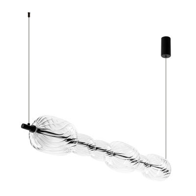 Lampa wisząca Playa szklana nad stół pozioma transparentna LED 17W 3000K