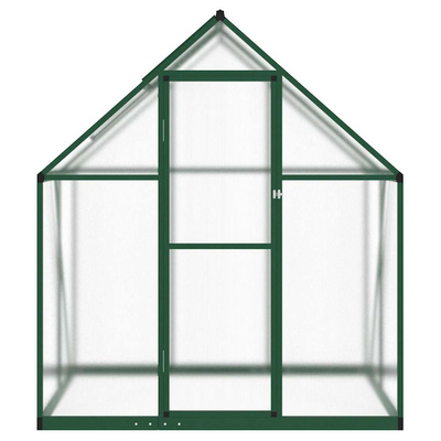 Szklarnia z ramą podstawy, zielona, 169x114x195 cm, aluminium
