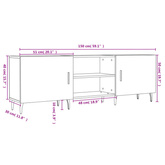 vidaXL Szafka pod TV, wysoki połysk, biała, 150x30x50 cm model standard