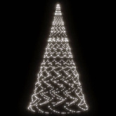 vidaXL Choinka do montażu na maszcie, 3000 zimnych białych LED, 800 cm