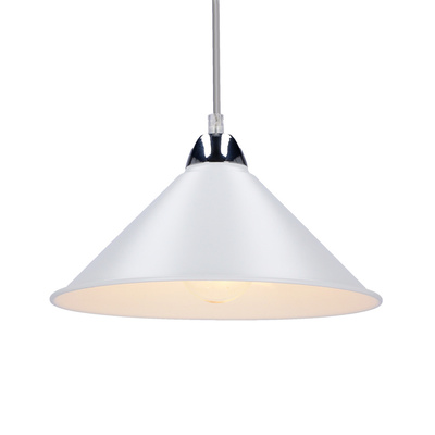 Avola Lampa Wisząca Chromowy 26 1X60W E27 Klosz Biały
