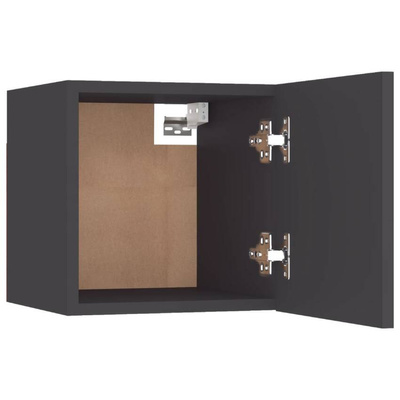 vidaXL Wiszące szafki telewizyjne, 4 szt., szare, 30,5x30x30 cm