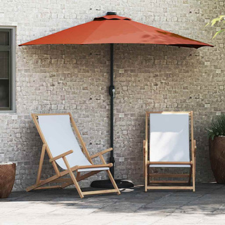 Parasolka ogrodowa terakota 294 x 150 x 223 cm Poliester i Stal