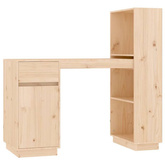 vidaXL Biurko, 110x50x75 cm, lite drewno sosnowe