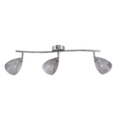 Lampa sufitowa Estello listwa ze szklanymi kloszami 3-punktowa szklana