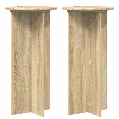 Stojak na rośliny 2 pcs dąb Sonoma 40 x 40 x 80 cm