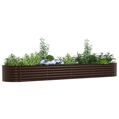 Podniesiony grządka Brązowy 400 x 80 x 44 cm Stal