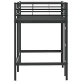 Łóżko piętrowe dla dzieci Gładki Czarny 75 x 190 cm Stal