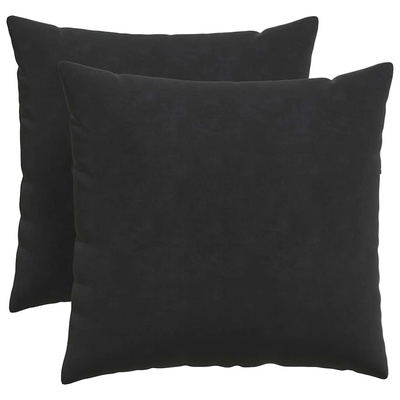 Poduszki na sofę 2 pcs Czarny 50 x 50 cm Tkanina sztruksowa