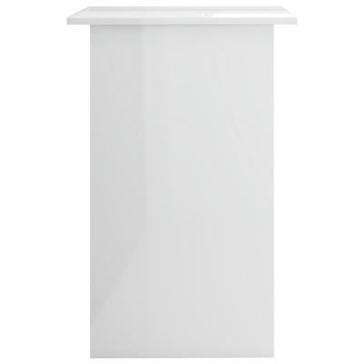 vidaXL Biurko, białe z połyskiem, 90x50x74cm, materiał drewnopochodny