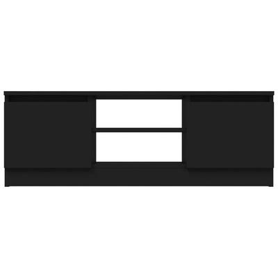 Szafka pod TV, z drzwiczkami, czarna, 102x30x36 cm