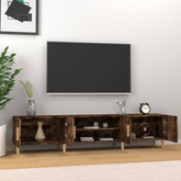 vidaXL Szafka pod TV, przydymiony dąb, 180x31,5x40 cm