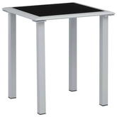 vidaXL Leżaki ze stolikiem, 2 szt., aluminium, zielone
