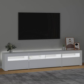 vidaXL Szafka pod TV z oświetleniem LED, biała, 210x35x40 cm