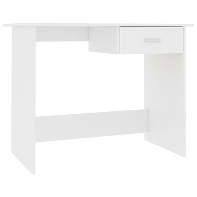 vidaXL Biurko, białe, 100x50x76 cm, materiał drewnopochodny