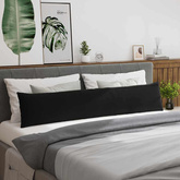 Poduszki na sofę 2 pcs Czarny 200 x 40 cm Tkanina sztruksowa