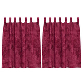 Zasłony z weluru 2 pcs Czerwone wino 140 x 140 cm Aksamit
