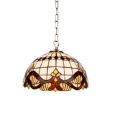 Marsala Lampa Wisząca 30 Patynowy 1X60 E27 Klosz Witrażowy