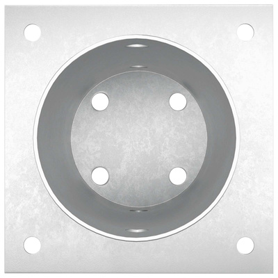 Okrągły kotwicy gruntowej 4 pcs srebrny 15 x 15 x 15 cm Metal