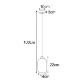 Lampa wisząca K-5740 z serii FADIGA
