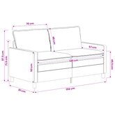 Sofa Czarny 156 x 81 x 87,5 cm Poliester