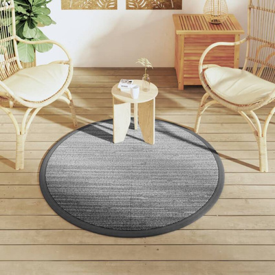 vidaXL Dywan na zewnątrz, szary, ?120 cm, PP wariant 8