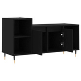 vidaXL Szafka pod TV, czarna, 100x35x55 cm, materiał drewnopochodny
