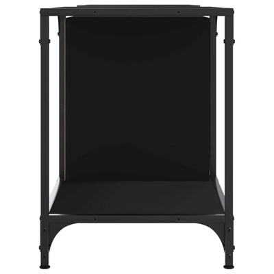 vidaXL Szafka pod TV, czarna, 153x37x50 cm, materiał drewnopochodny