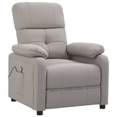 vidaXL Fotel masujący, taupe, tkanina model standard