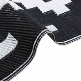 Dywan na zewnątrz, ARAKIL biało-czarny, 190x290 cm, PP