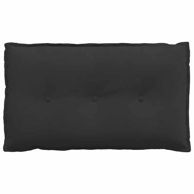Poduszka na plecy Czarny 80 x 50 cm Tkanina mikrofibrowa