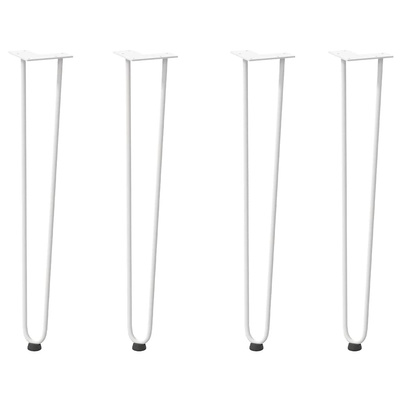nogi wsuwkowe do stolików konsolowych do stolika konsolowego 4 szt. Biały 72 cm Stal lite