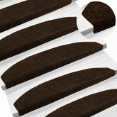 Samoprzylepne maty na schody 15 pcs brązowy 80 x 24,5 x 3,5 cm