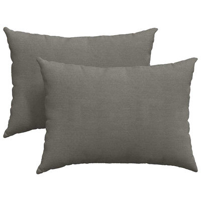 Poduszki na sofę 2 pcs Jasnoszary 70 x 50 cm Tkanina sztruksowa