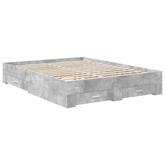 Ramka łóżka Betonowy szary 150 x 200 cm Drewno inżynieryjne