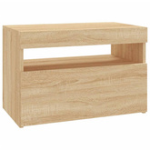 vidaXL Szafka pod TV z oświetleniem LED, dąb sonoma, 60x35x40 cm