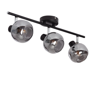 Lampa sufitowa szklana srebrna 3xE14 Abruzzo Nino