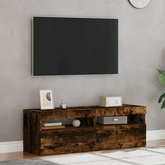 Szafki pod TV z LED, 2 szt., przydymiony dąb, 60x35x40 cm