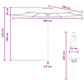 Parasolka ogrodowa 300 x 300 cm Poliester Prostokątny