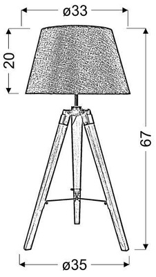 Lampka gabinetowa stołowa beżowa 60W E27 Lugano 41-31136