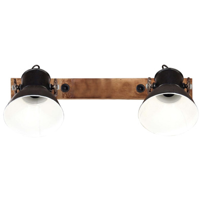 Industrialna lampa ścienna, czarna, 45x25 cm, E27