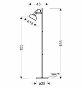 Lampa podłogowa czarna metalowa regulowana Reno 51-80196