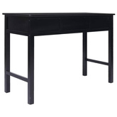 vidaXL Biurko, czarne, 108x45x76 cm, lite drewno paulowni