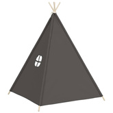 Szary namiot dziecięcy tipi, z torbą, peach skin, 120x120x150cm