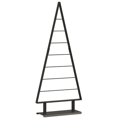 Metalowa choinka świąteczna z podstawą Czarny 125,5 cm Stal